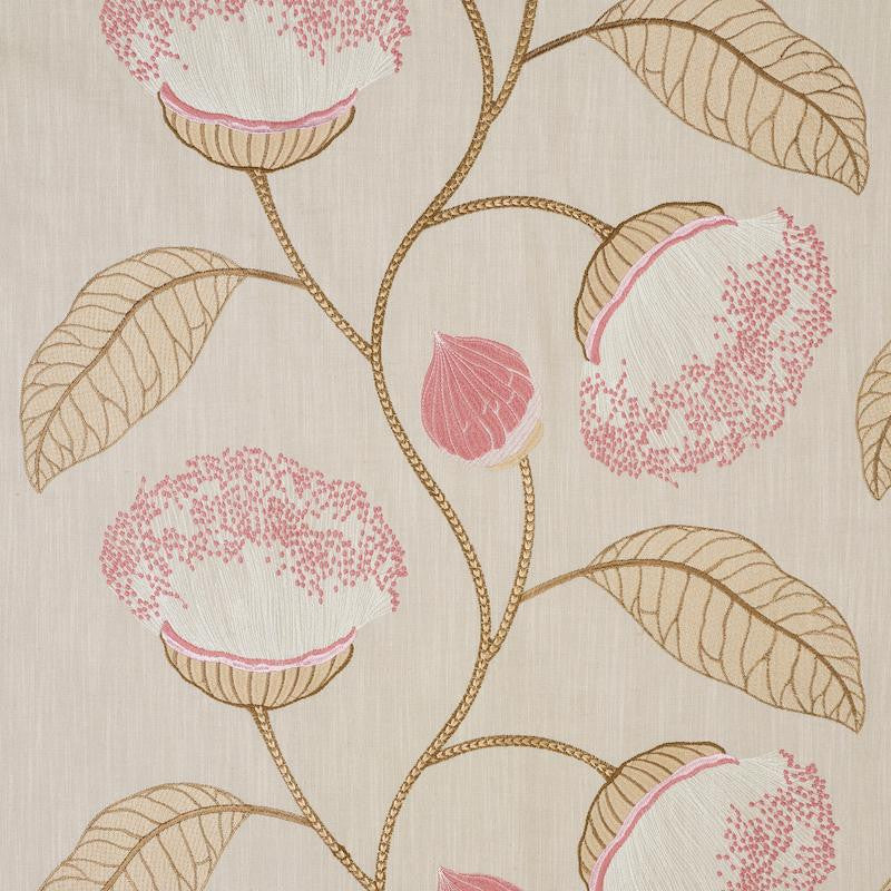 Celinda Embroidery Blush 78302 by Schumacher Designer Fabric Exquisite Embroideries 24.5" - Swanky Fabrics -