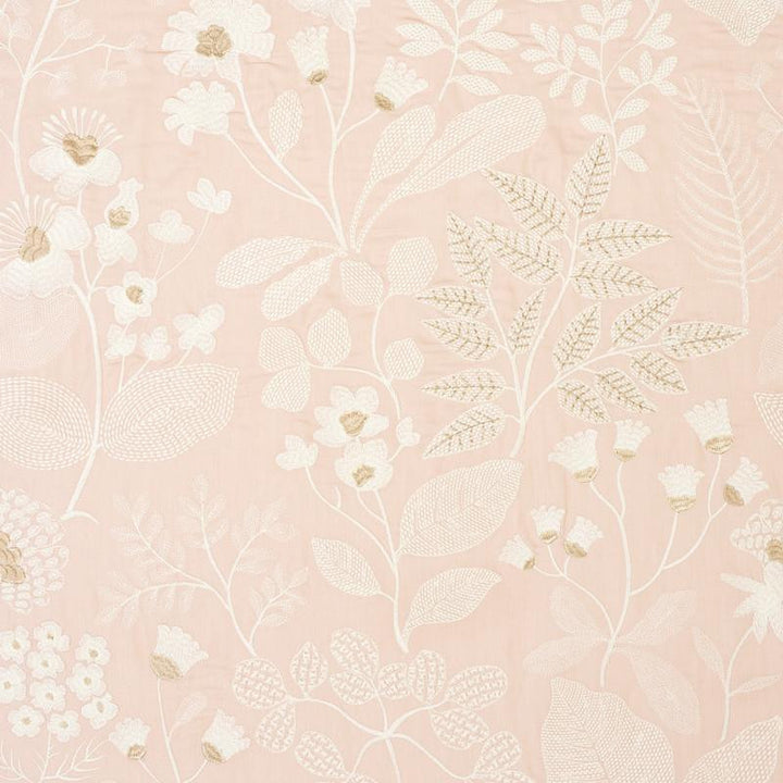 Emaline Embroidery Blush 78310 by Schumacher Designer Fabric Exquisite Embroideries 24.75" - Swanky Fabrics -