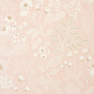 Emaline Embroidery Blush 78310 by Schumacher Designer Fabric
