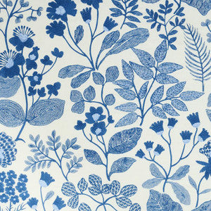 Emaline Embroidery Blue 78311 by Schumacher Designer Fabric