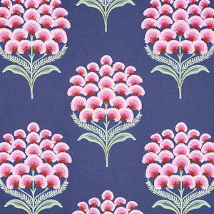 Aurelia Embroidery Navy 78810 by Schumacher Designer Fabric