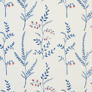 Cynthia Embroidered Print Blue 78350 by Schumacher Designer Fabric