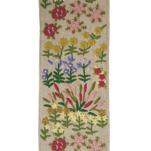 Lula Embroidered Tape Natural 79311 by Schumacher Designer Trim