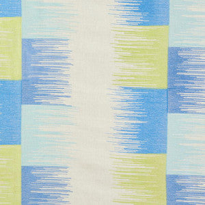 Sunburst Stripe Embroidery Blue & Lime 78401 by Schumacher Designer Fabric