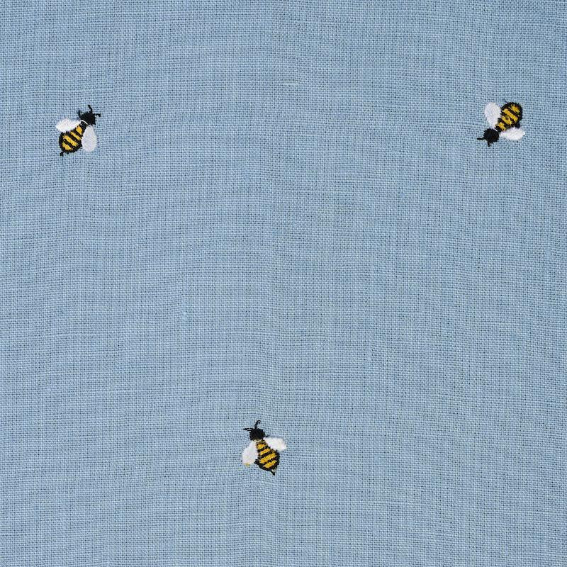Honey Bee Embroidery Sky 78421 by Schumacher Designer Fabric Exquisite Embroideries 11.0" - Swanky Fabrics -