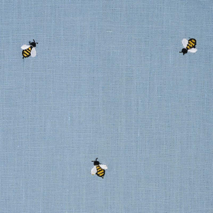 Honey Bee Embroidery Sky 78421 by Schumacher Designer Fabric Exquisite Embroideries 11.0" - Swanky Fabrics -