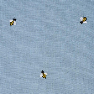 Honey Bee Embroidery Sky 78421 by Schumacher Designer Fabric