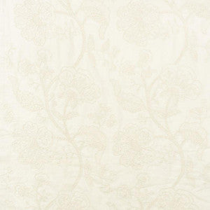 Full Bloom Embroidery Cream 70811 by Schumacher Designer Fabric