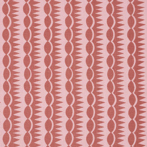 Dagger Stripe Red On Pink 181531 by Schumacher Designer Fabric