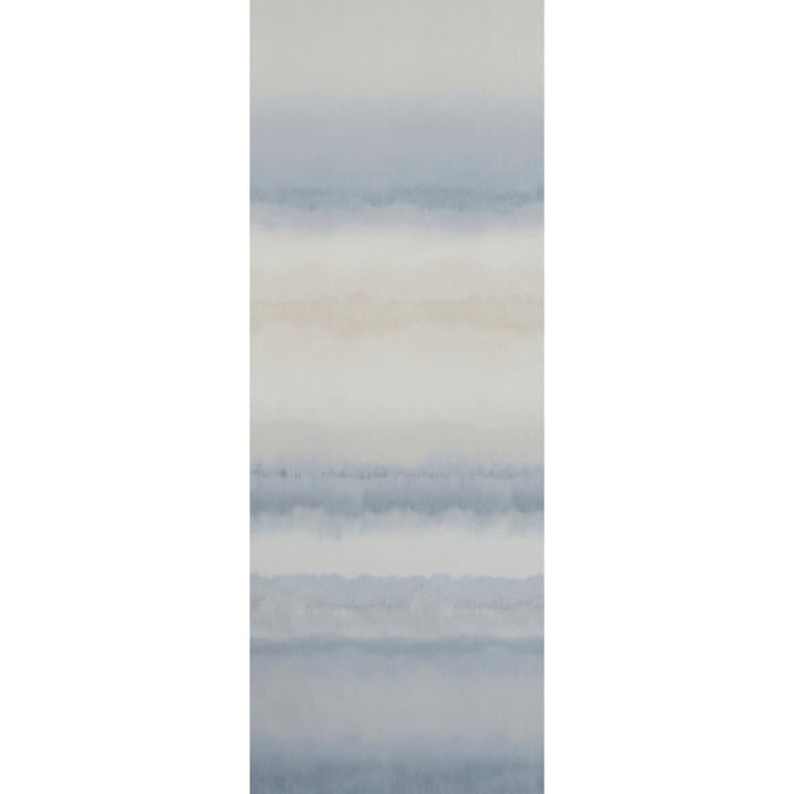 Orissa Panel Blue & Natural 5011451 by Schumacher Designer Wallpaper Aquarelle 54.0" - Swanky Fabrics -