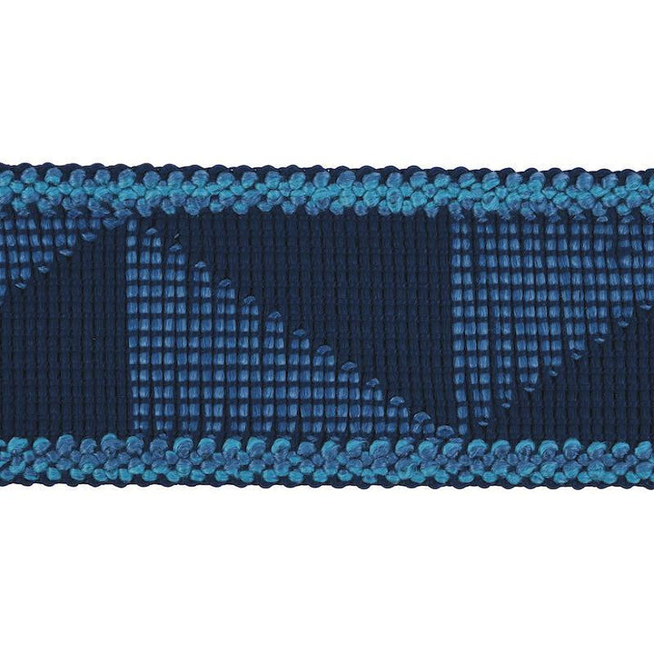 Teague Tape Indoor/Outdoor Blue 78530 by Schumacher Designer Trim Indoor/Outdoor Prints & Wovens V - Swanky Fabrics -