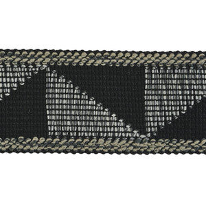 Teague Tape Indoor/Outdoor Black 78532 by Schumacher Designer Trim