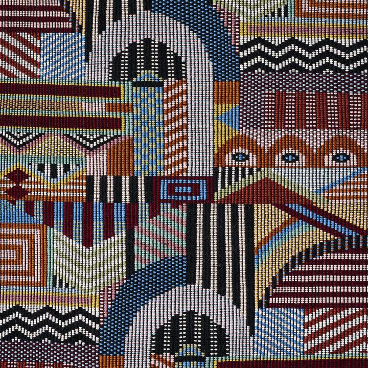 Palomar Hand Woven Brocade Multi 79290 by Schumacher Designer Fabric A Rum Fellow 19.0" - Swanky Fabrics -