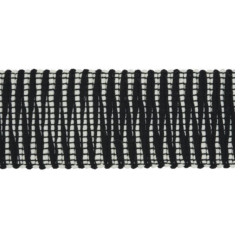 Pierce Tape Indoor/Outdoor Black 79411 by Schumacher Designer Trim Indoor/Outdoor Prints & Wovens V - Swanky Fabrics -