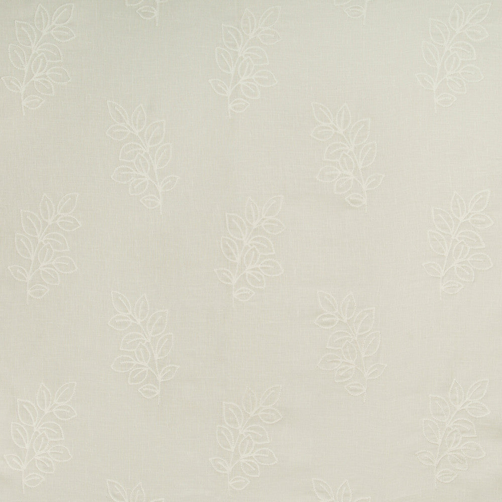 Leafstich Ivory by Kravet Basics Designer Fabric BERMUDA LINEN - 61%;COTTON - 39% India - Horizontal: 12.5 and Vertical: 12.5 53 - Swanky Fabrics -