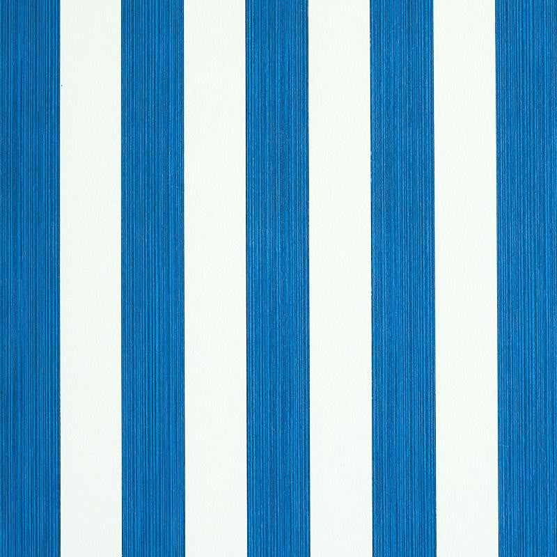 Edwin Stripe Medium Navy 5011887 by Schumacher Designer Wallpaper Stripe Wallcovering Collection 2.44" - Swanky Fabrics -