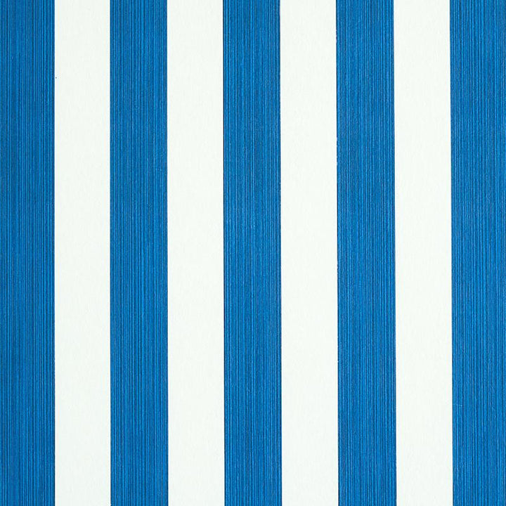 Edwin Stripe Medium Navy 5011887 by Schumacher Designer Wallpaper Stripe Wallcovering Collection 2.44" - Swanky Fabrics -