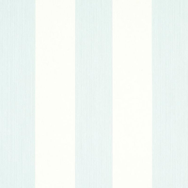 Edwin Stripe Wide Sky 5011900 by Schumacher Designer Wallpaper Stripe Wallcovering Collection 4.5" - Swanky Fabrics -