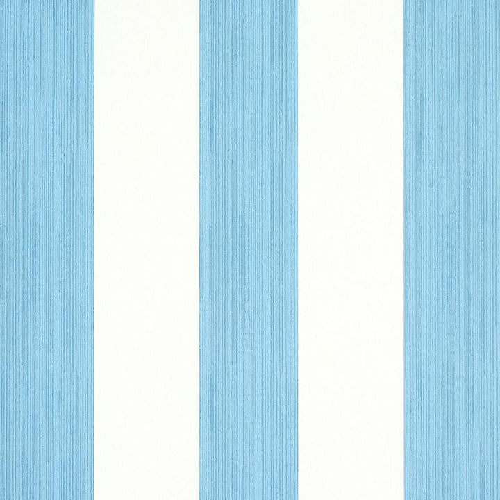 Edwin Stripe Wide Ocean 5011904 by Schumacher Designer Wallpaper Stripe Wallcovering Collection 4.5" - Swanky Fabrics -