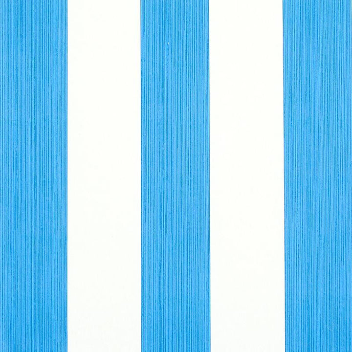 Edwin Stripe Wide Cobalt 5011906 by Schumacher Designer Wallpaper Stripe Wallcovering Collection 4.5" - Swanky Fabrics -