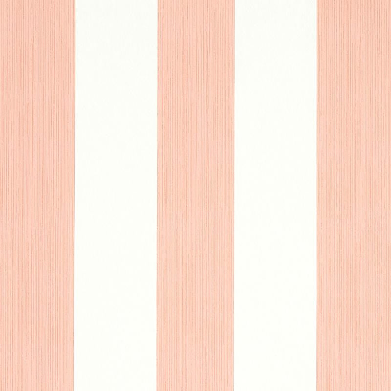 Edwin Stripe Wide Pink 5011915 by Schumacher Designer Wallpaper Stripe Wallcovering Collection 4.5" - Swanky Fabrics -