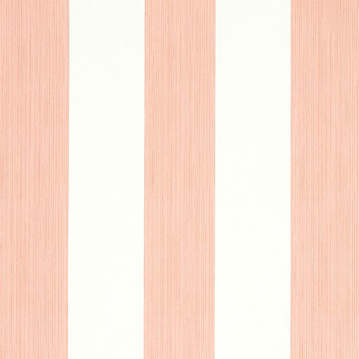 Edwin Stripe Wide Pink 5011915 by Schumacher Designer Wallpaper Stripe Wallcovering Collection 4.5" - Swanky Fabrics -
