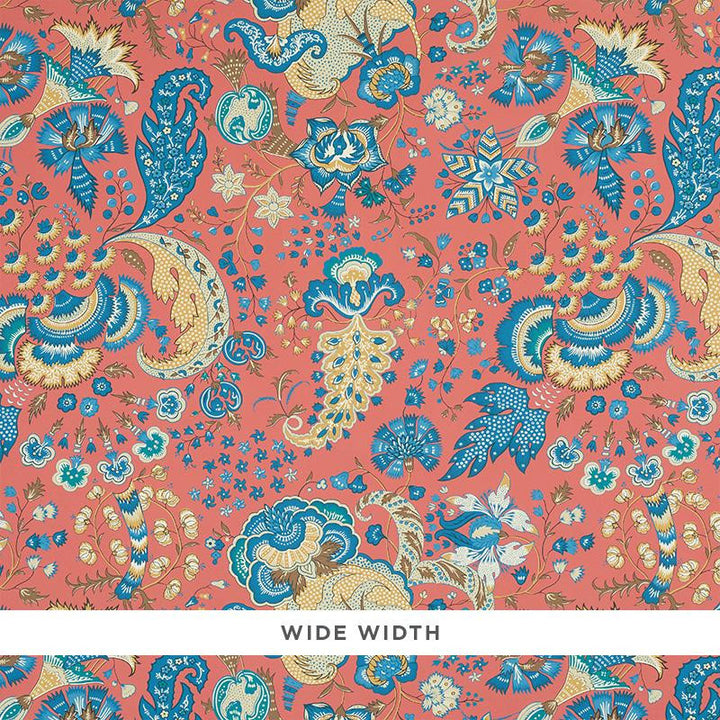 Majorelle Red 5011351 by Schumacher Designer Wallpaper Rive Gauche 27.0" - Swanky Fabrics -