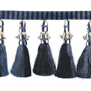 Antony Tassel Blue & Black 79600 by Schumacher Designer Trim