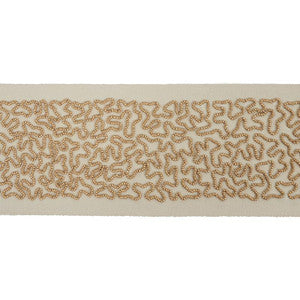 Vermicelli Beaded Tape Gold 77481 by Schumacher Designer Trim