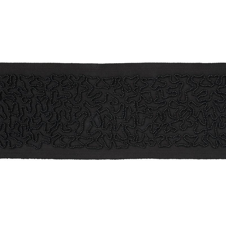 Vermicelli Beaded Tape Black 77482 by Schumacher Designer Trim Rive Gauche - Swanky Fabrics -