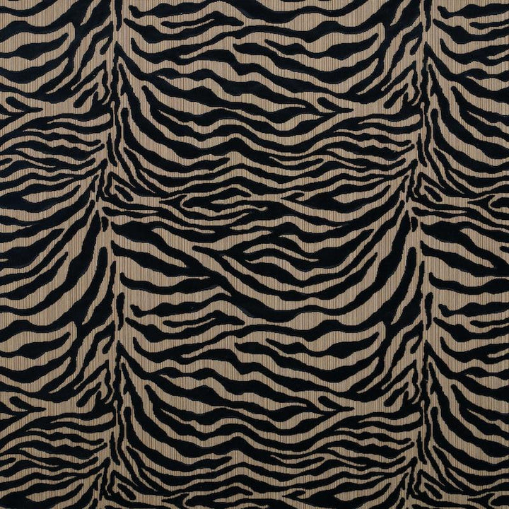 Regine Strie Velvet Ebony 77771 by Schumacher Designer Fabric Rive Gauche 26.5" - Swanky Fabrics -