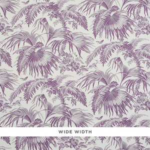 Toile Tropique Purple 5011482 by Schumacher Designer Wallpaper