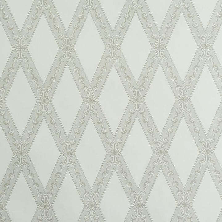 Les Losanges Toile Stone 5011360 by Schumacher Designer Wallpaper Jill Lasersohn 10.25" - Swanky Fabrics -