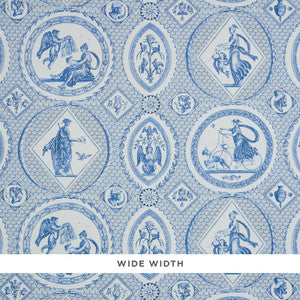 Les Scenes Contemporaines Blue 5011490 by Schumacher Designer Wallpaper