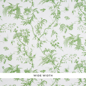 Toile De La Prairie Green 5011710 by Schumacher Designer Wallpaper