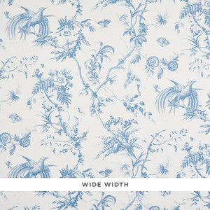 Toile De La Prairie Blue 5011711 by Schumacher Designer Wallpaper
