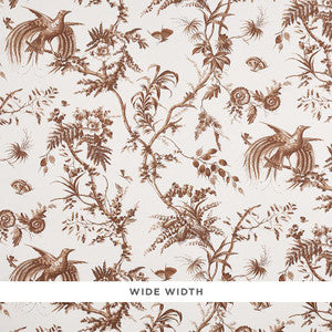 Toile De La Prairie Brown 5011712 by Schumacher Designer Wallpaper