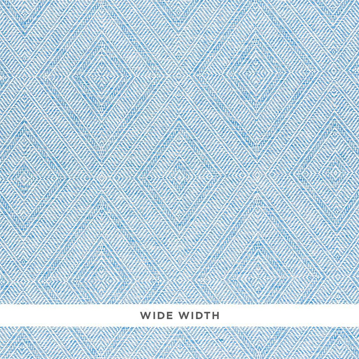 Tortola Paperweave Blue 5011250 by Schumacher Designer Wallpaper Woven Wallcoverings 14.5" - Swanky Fabrics -