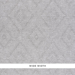 Tortola Paperweave Grey 5011253 by Schumacher Designer Wallpaper