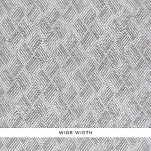 Ashberg Paperweave Grey 5011260 by Schumacher Designer Wallpaper