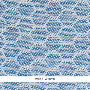 Abaco Paperweave Blue 5011282 by Schumacher Designer Wallpaper