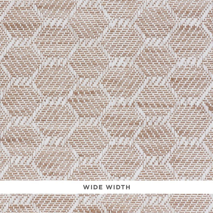 Abaco Linen Paperweave Natural 5011290 by Schumacher Designer Wallpaper Woven Wallcoverings 1.25" - Swanky Fabrics -