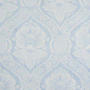 Villandry Damask Print Blue 5011750 by Schumacher Designer Wallpaper