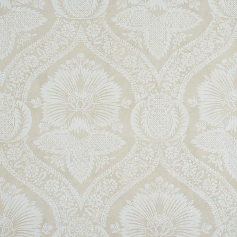 Villandry Damask Print Neutral 5011751 by Schumacher Designer Wallpaper Perennial Favorites 18.0" - Swanky Fabrics -