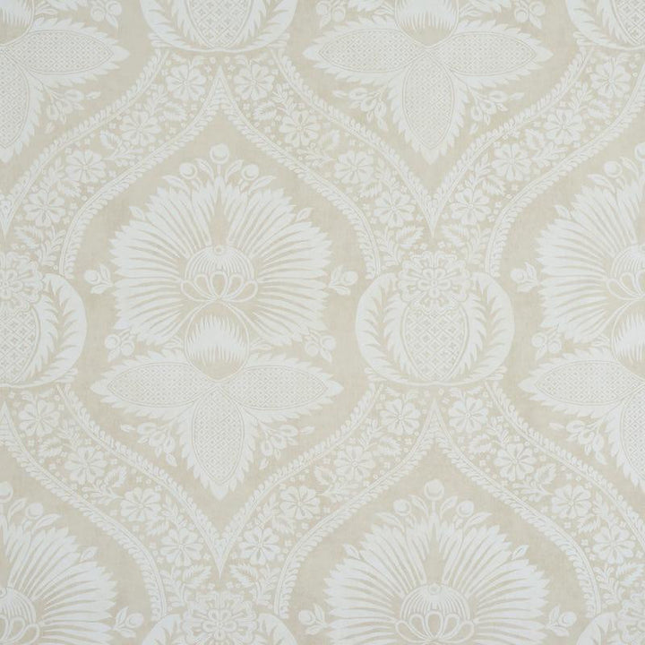 Villandry Damask Print Neutral 5011751 by Schumacher Designer Wallpaper Perennial Favorites 18.0" - Swanky Fabrics -