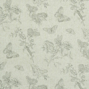 Baudin Butterfly Linen Black 5011830 by Schumacher Designer Wallpaper