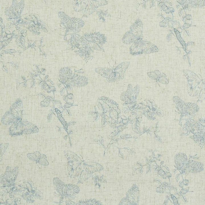 Baudin Butterfly Linen Blue 5011831 by Schumacher Designer Wallpaper Perennial Favorites 26.0" - Swanky Fabrics -