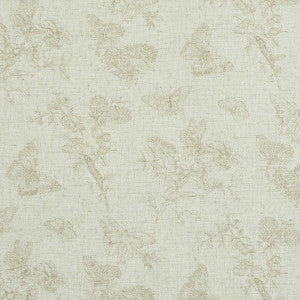 Baudin Butterfly Linen Natural 5011832 by Schumacher Designer Wallpaper