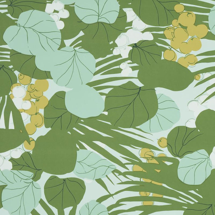 Sea Grapes Palm 5011730 by Schumacher Designer Wallpaper Perennial Favorites 27.0" - Swanky Fabrics -