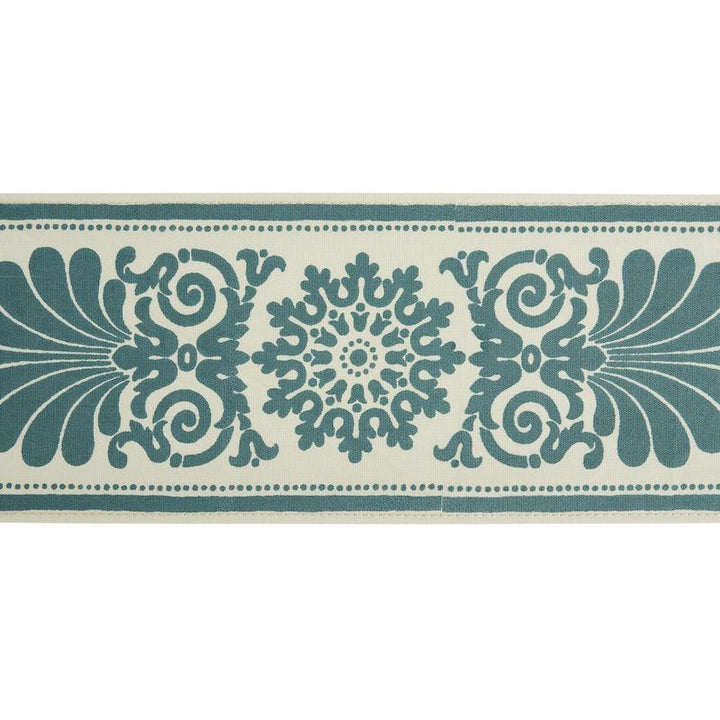 Yvonne Tape Peacock 79141 by Schumacher Designer Trim Jill Lasersohn - Swanky Fabrics -